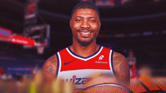 Marcus Smart looks surprised in Wizards jersey