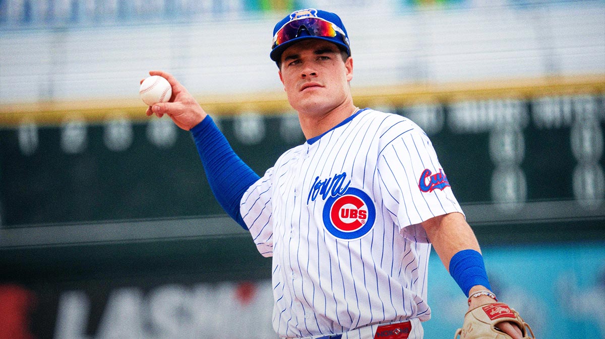 Matt Shaw, shown here with the minor league Iowa Cubs in 2024, stands to be the Chicago Cubs every-day third baseman this season.