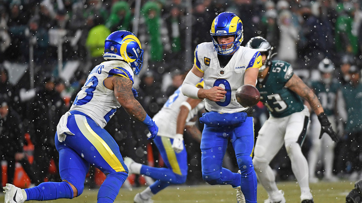 Matthew Stafford hand off