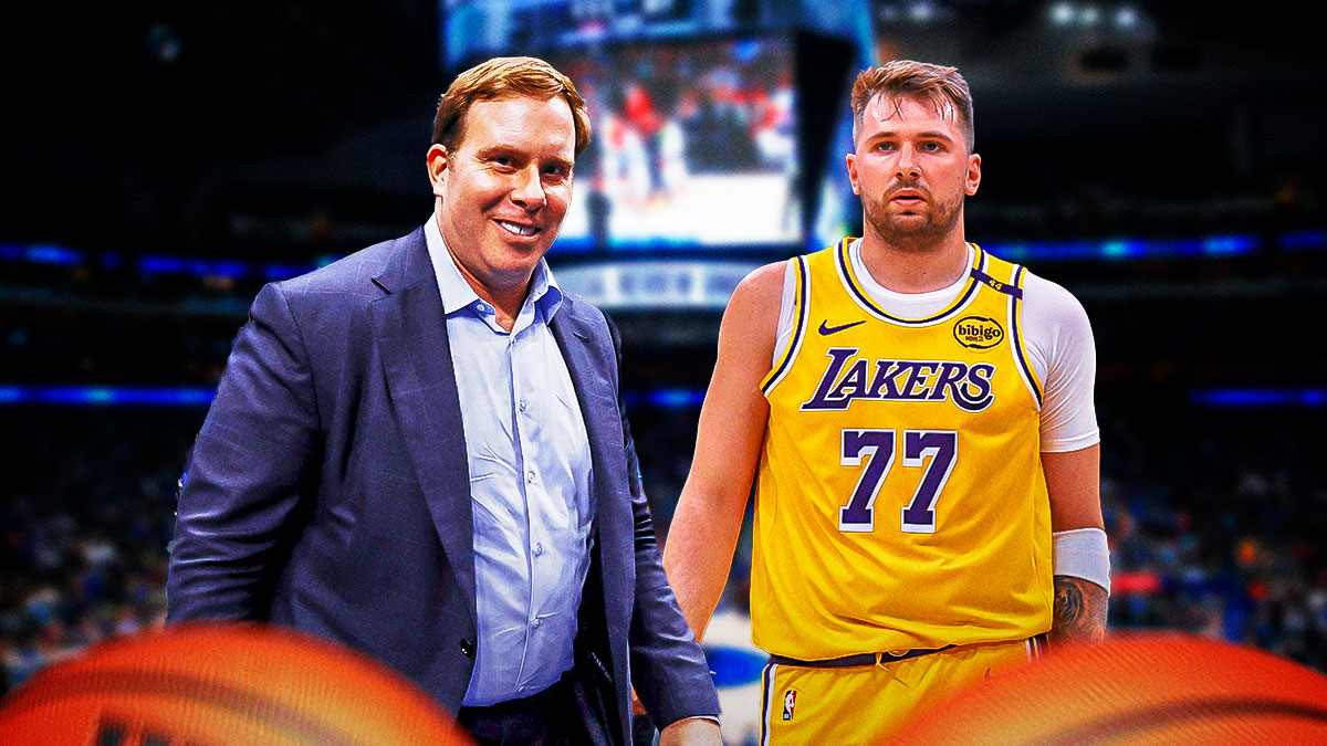 Dallas Mavericks owner Patrick Dumont and Los Angeles Lakers player Luka Doncic