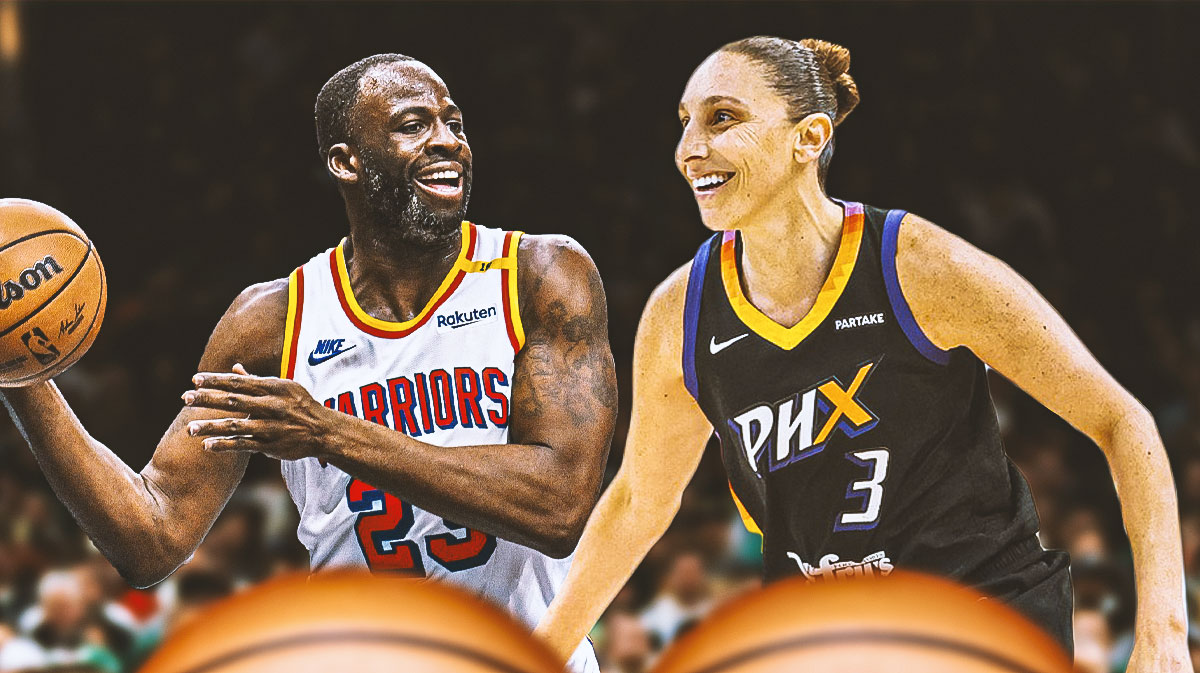 Diana Taurasi laughing at Draymond Green.