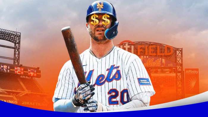 Mets' Pete Alonso with dollar signs on eyes
