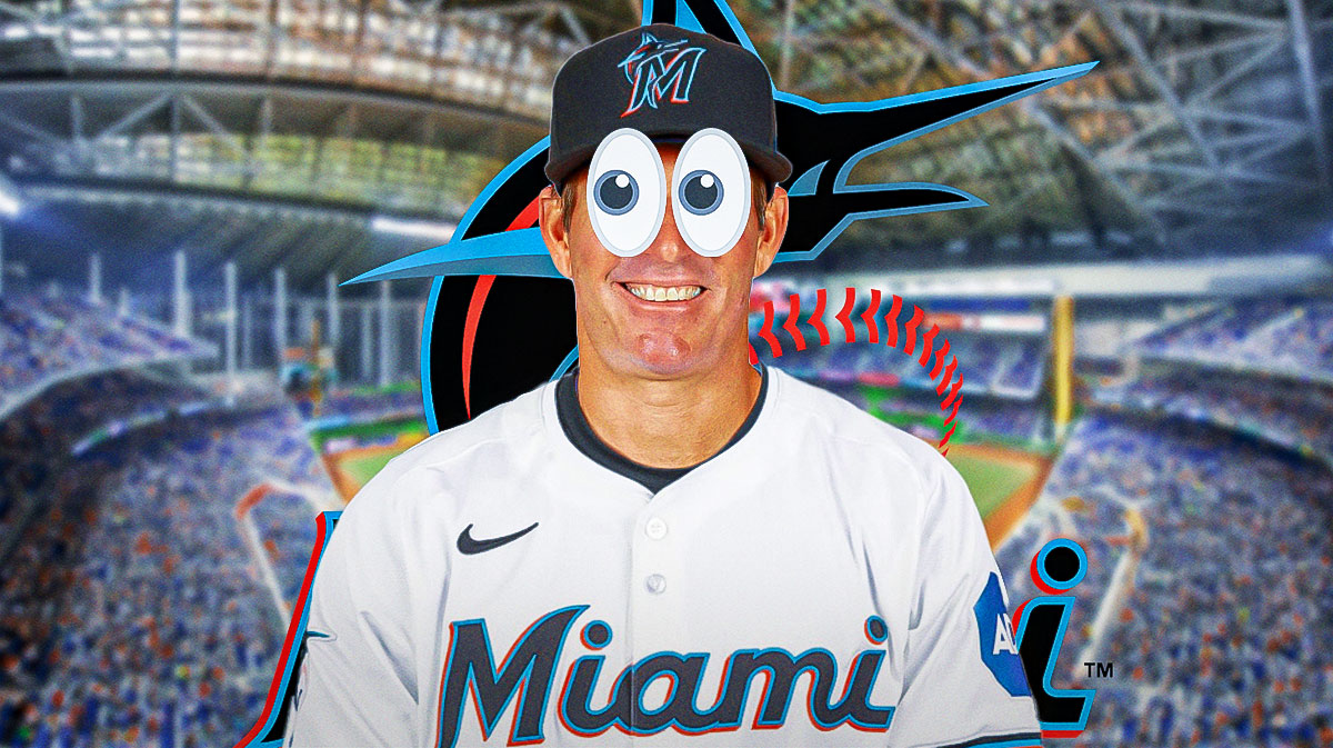 Marlins Clayton McCullough with emoji eyes in his eyes