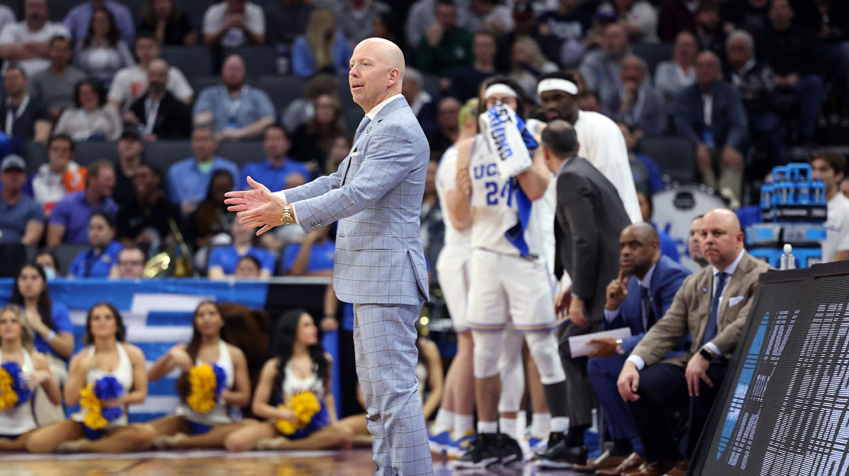 UCLA Bruins head coach Mike Cronin reacts in the second half against the UNC Asheville Bulldogs at Golden 1 Center.