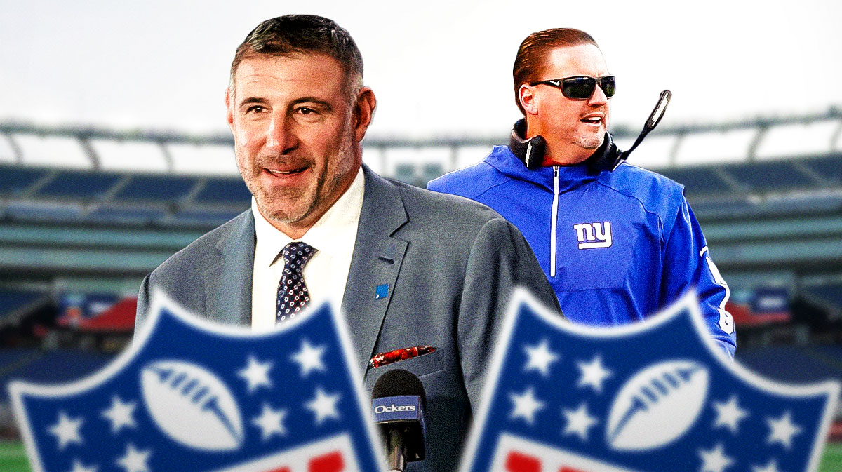Patriots coach Mike Vrabel and Giants Ben McAdoo