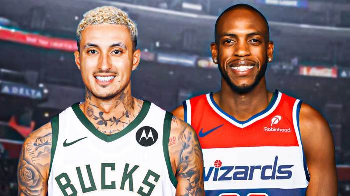 Bucks' Kyle Kuzma with Khris Middleton