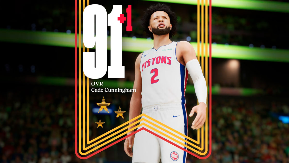 Cade Cunningham jumps up to a 91 overall player rating in NBA 2K25