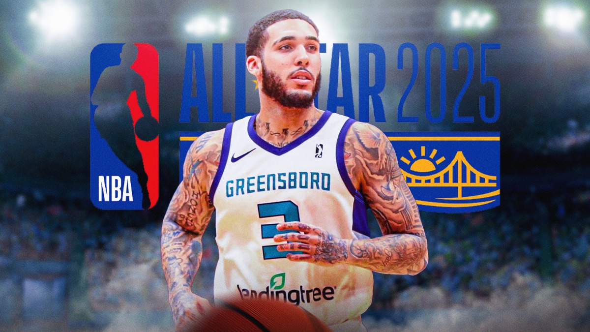 Tweaker artist LiAngelo "Gelo" Ball with 2025 NBA All-Star logo behind him