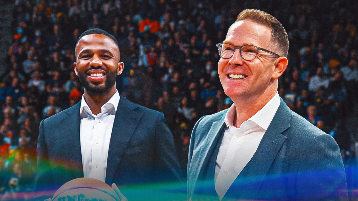 Image: Sam Presti (Thunder GM) and Jeff Peterson (Hornets GM)