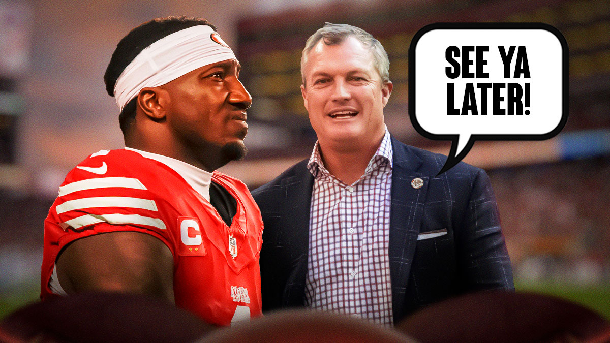 San Francisco 49ers general manager John Lynch and wide receiver Deebo Samuel