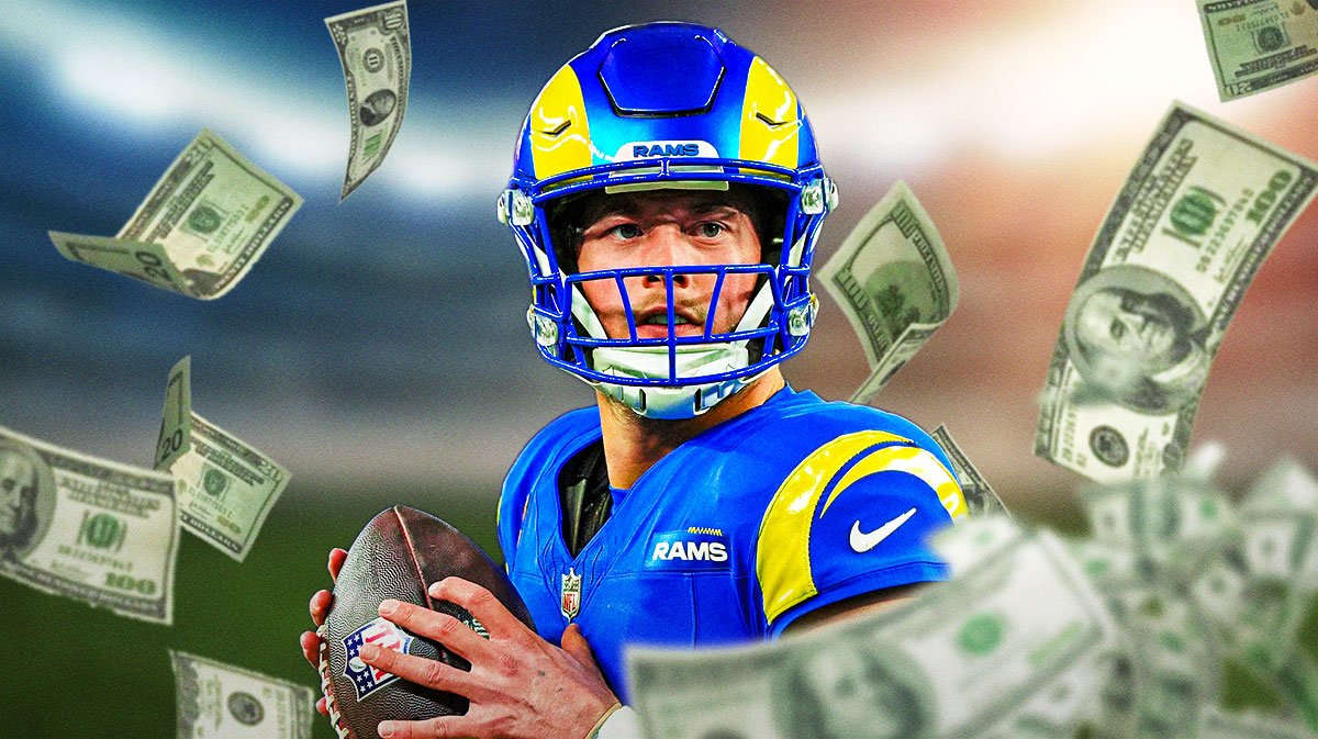 Matthew Stafford, dollar bills flying around
