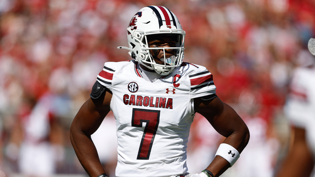 South Carolina Gamecocks defensive back Nick Emmanwori (7) during the first half at Bryant-Denny Stadium.