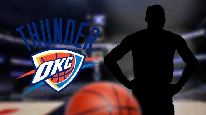 Thunder logo next to mystery player.