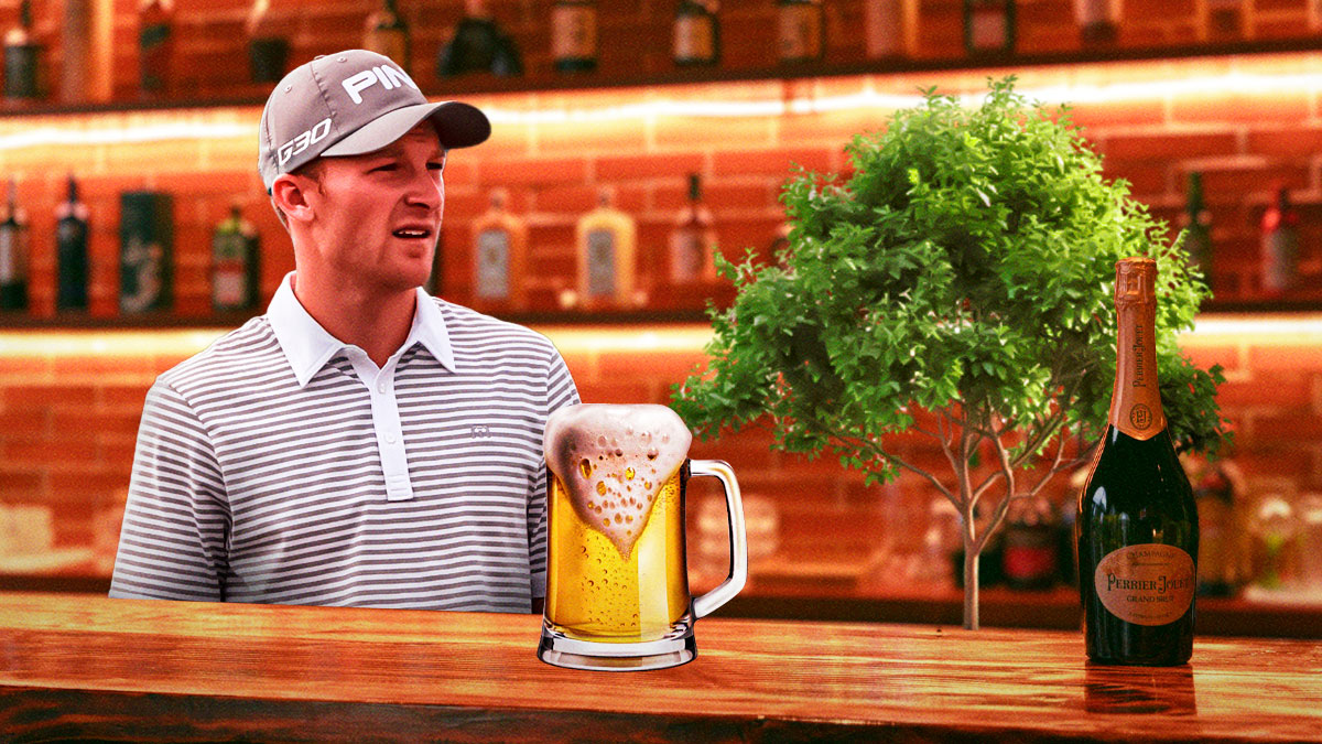 pga tour brian campbell in a bar with a beer