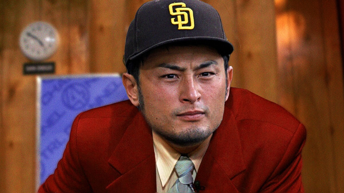 Yu Darvish (Padres) as Rob Burgundy