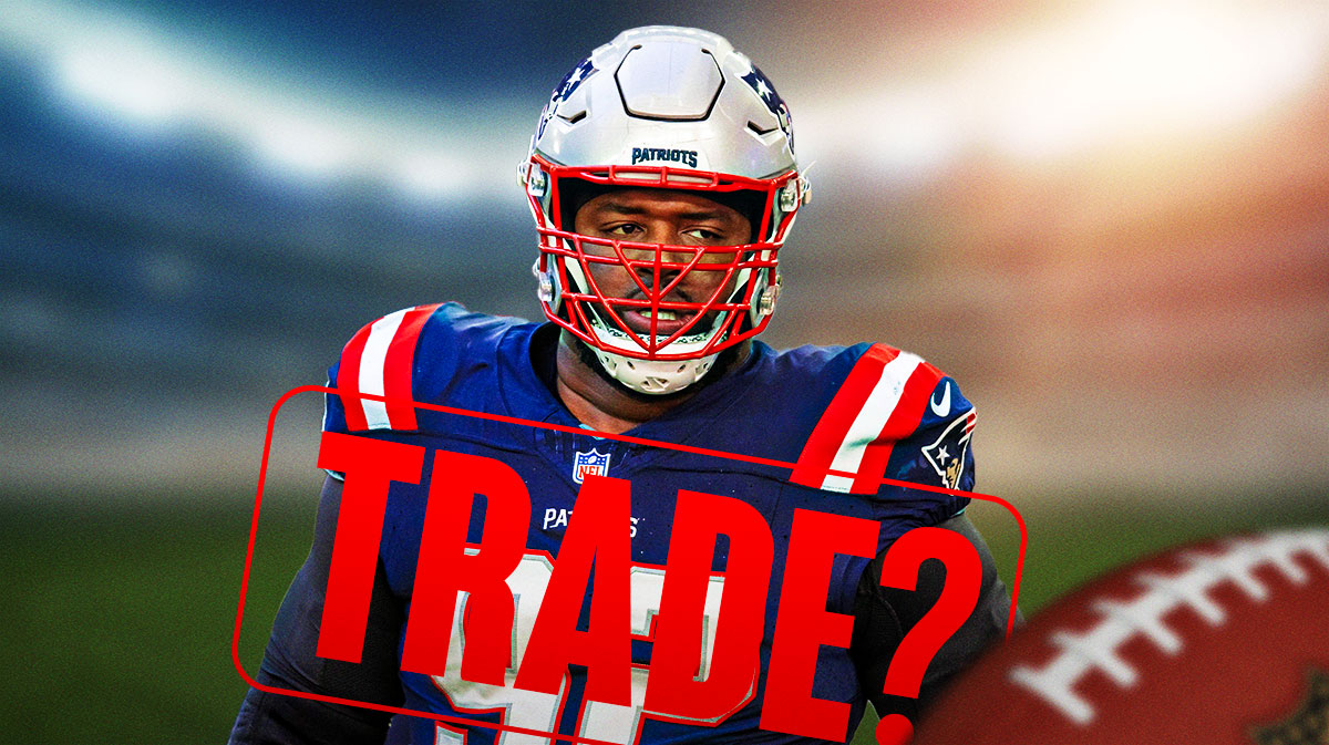 Patriots' Davon Godchaux with "TRADE?" stamped over him