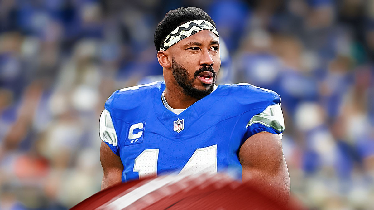 Browns' Myles Garrett in a Lions uniform