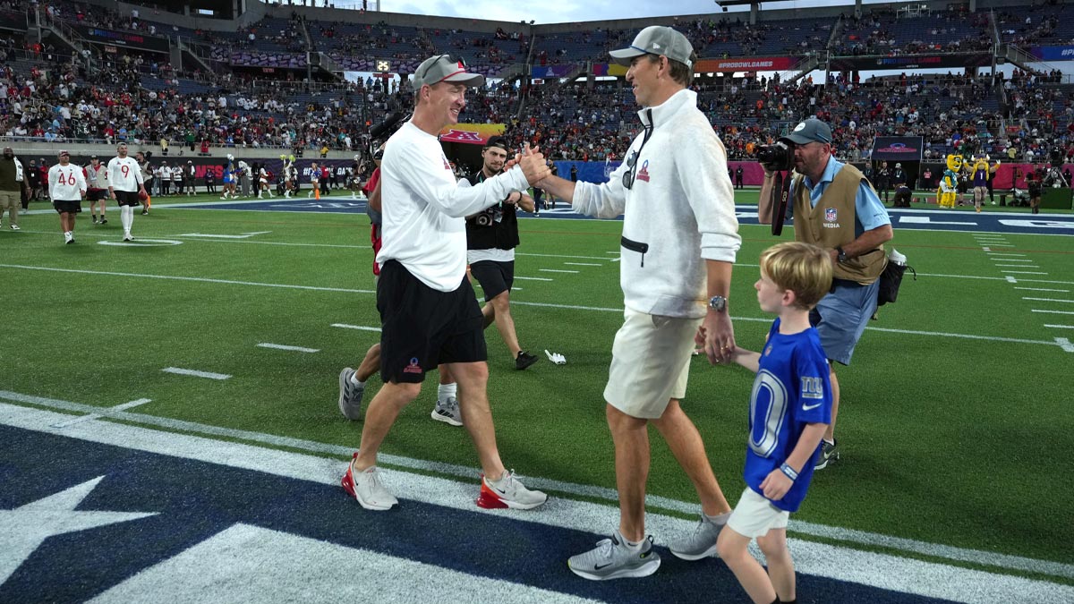 Eli Manning's son links up with Justin Jefferson to Griddy at Pro Bowl