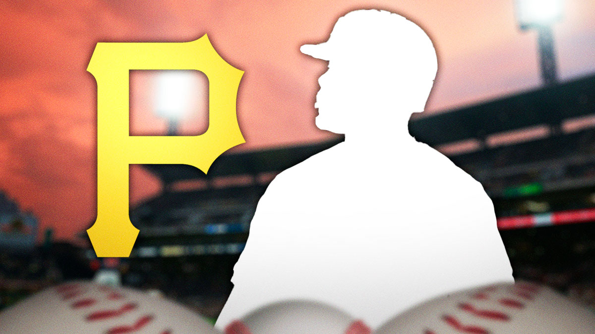 Silhouette of Tommy Pham next to Pirates logo