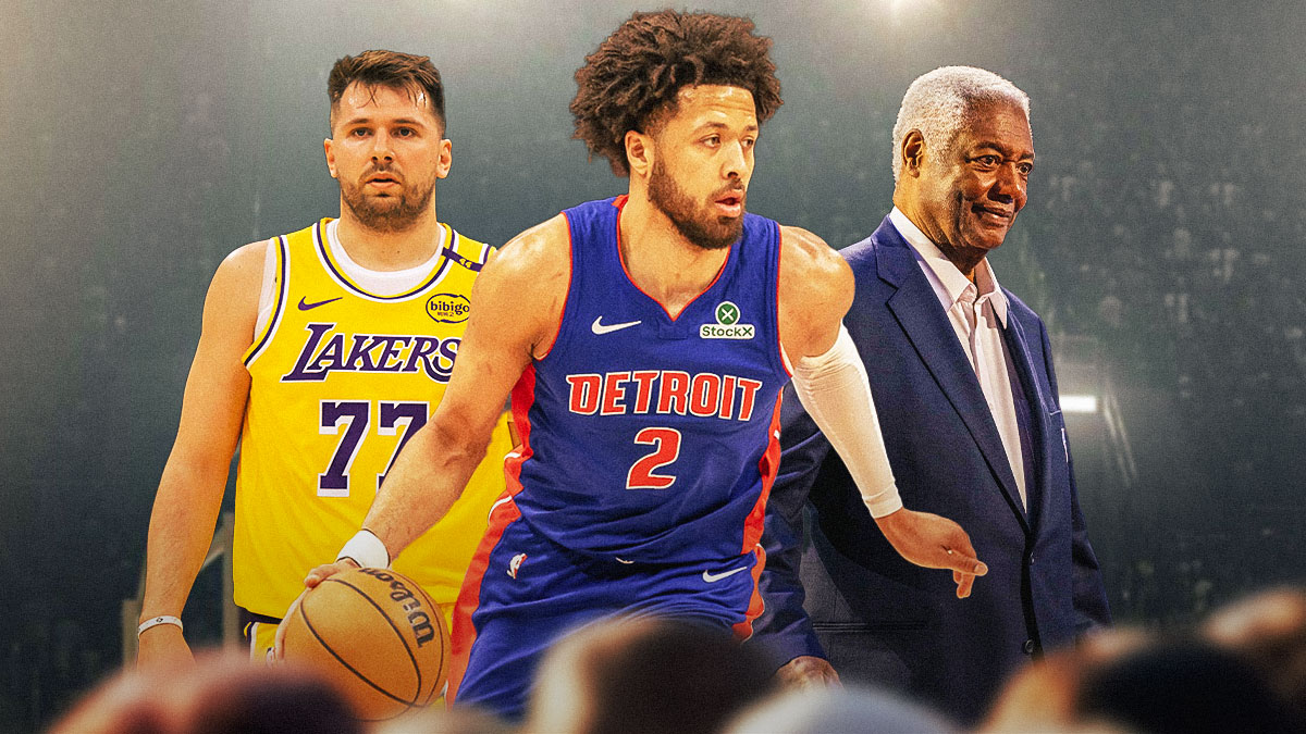 Cade Cunningham in between Luka Doncic and Oscar Robertson