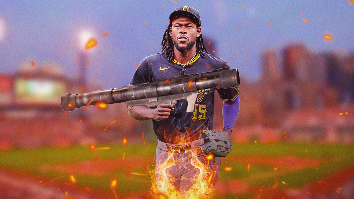 oneil cruz pirates with bazooka on his arm