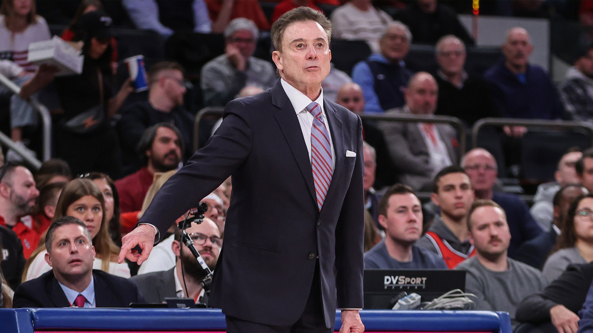 Feb 1, 2025; New York, New York, USA; St. John's Red Storm head coach Rick Pitino watches from the bench in the first half against the Providence Friars at Madison Square Garden. Mandatory Credit: Wendell Cruz-Imagn Images