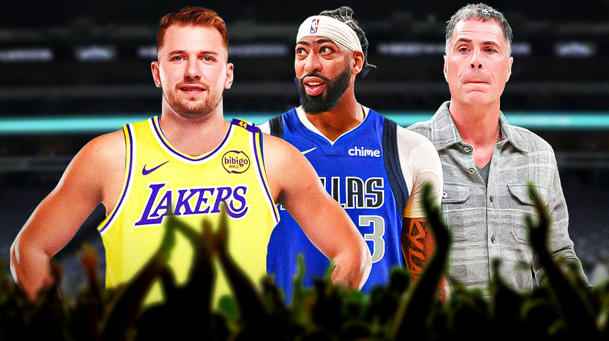 Luka Doncic in a Lakers uniform. Anthony Davis in a Mavericks uniform. Rob Pelinka.