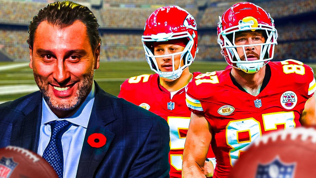 Roberto Luongo laughing at Travis Kelce and Patrick Mahomes