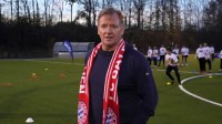 Nov 10, 2022; Munich, Germany; NFL commissioner Roger Goodell wears an FC Bayern scarf during an NFL Flag Football community event at the FC Bayern Campus.