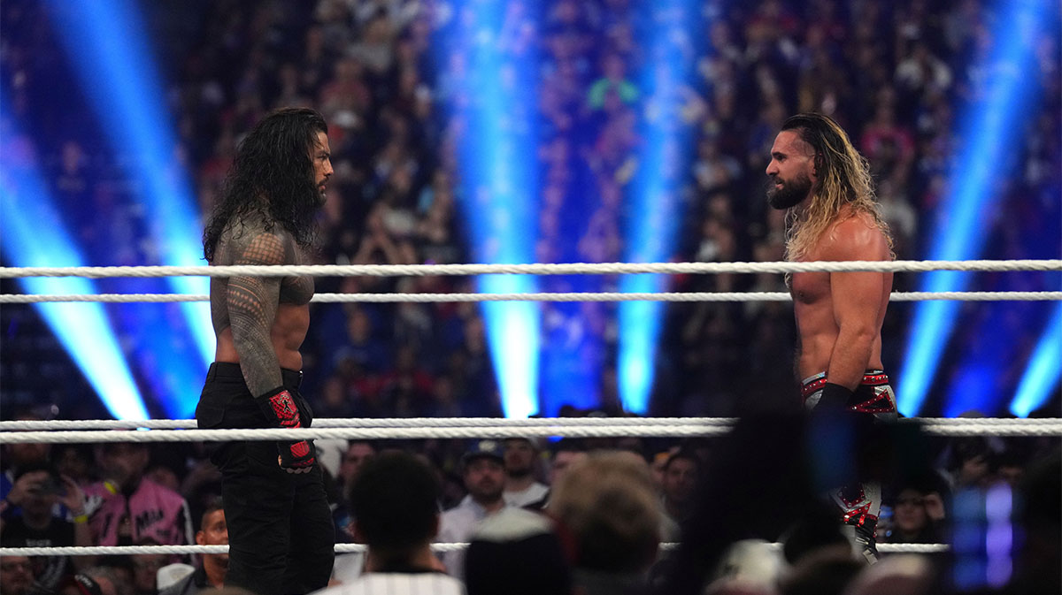 Roman Government and Seth Rollins facing royal rumble 1. February 2025.