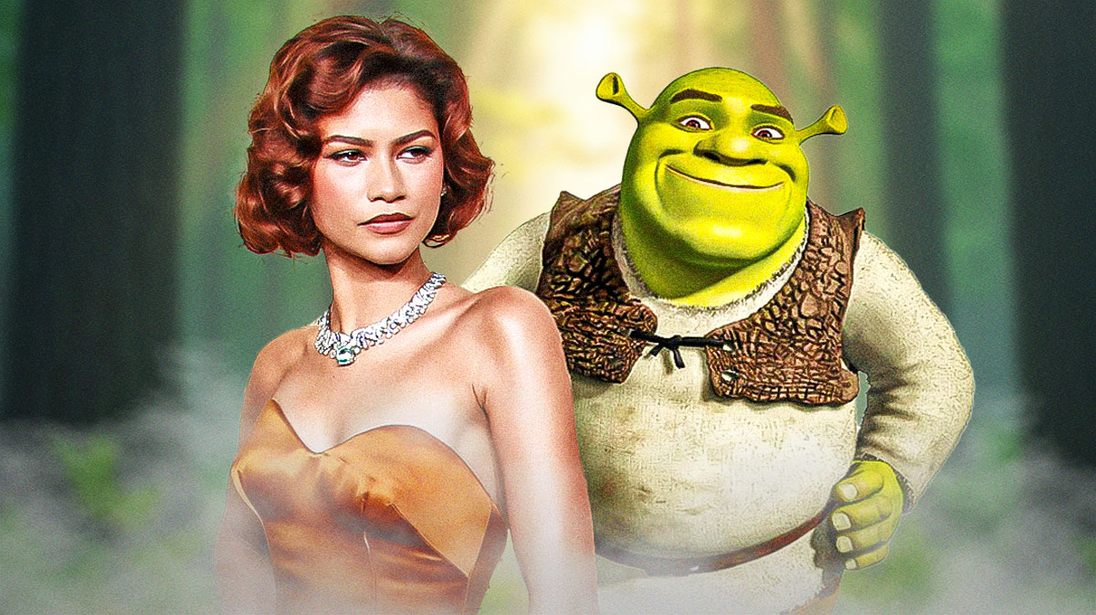 Zendaya, who will star in Shrek 5, next to Mike Myers' character.