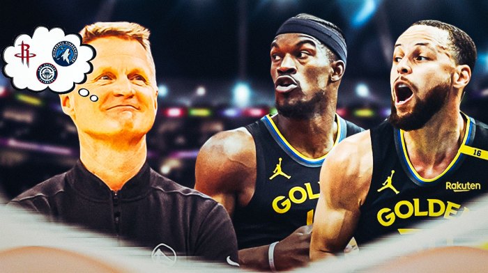 Warriors' Steve Kerr thinking of Rockets, Clippers, Timberwolves next to Jimmy Butler, Stephen Curry