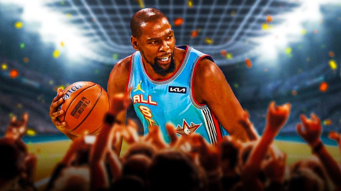 Kevin Durant in an All-Star jersey.