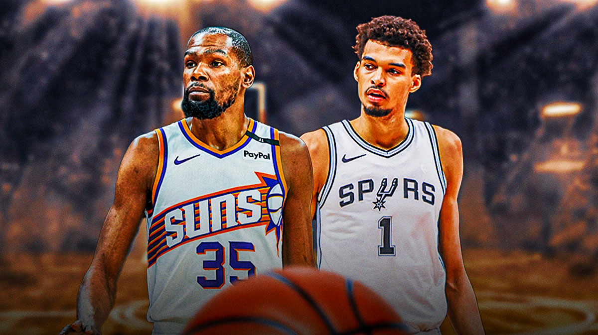 Suns Kevin Durant and Spurs Victor Wembanyama