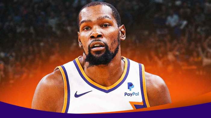 Suns' Kevin Durant with stoic expression