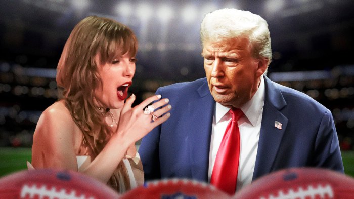 Taylor Swift and President Donald Trump, who were both at Super Bowl 59 and the former got booed by the fans.