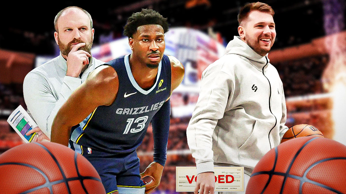 Taylor Jenkins, Jaren Jackson Jr., Luka Doncic, Grizzlies logo