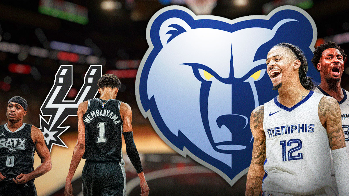 smaller Spurs logo, bigger Grizzlies logo, any image that can indicate that Memphis has dominated San Antonio over the last several years?
