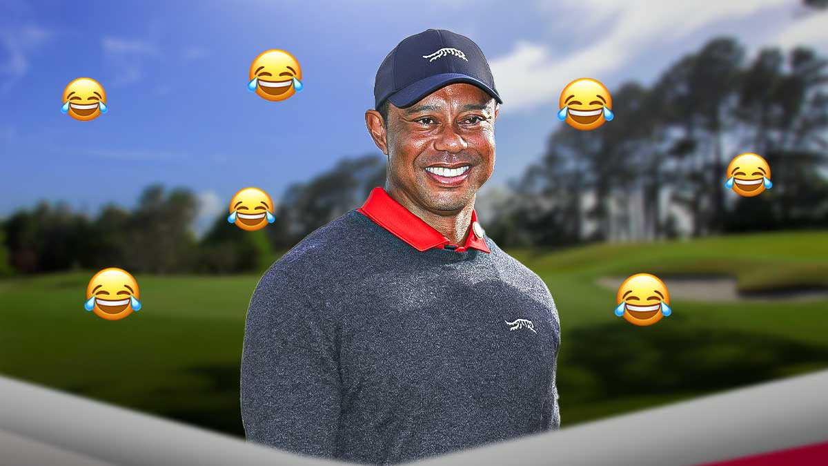 Tiger Woods with 😂 all around
