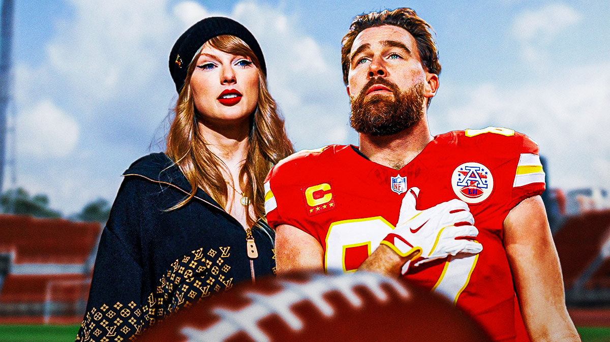 Taylor Swift, who has yet to release Reputation (Taylor's Version) and Kansas City Chiefs tight end Travis Kelce, who is preparing for Super Bowl 59.