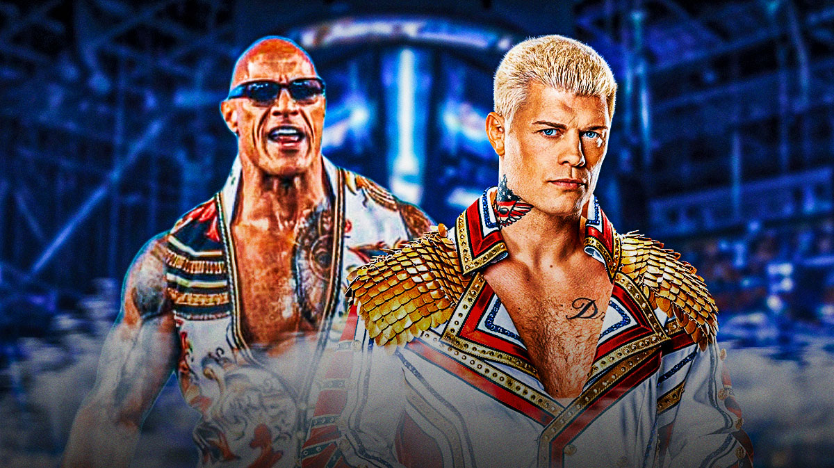 Dwayne The Rock Johnson, who will return to WWE on February 21, 2025, and Cody Rhodes.