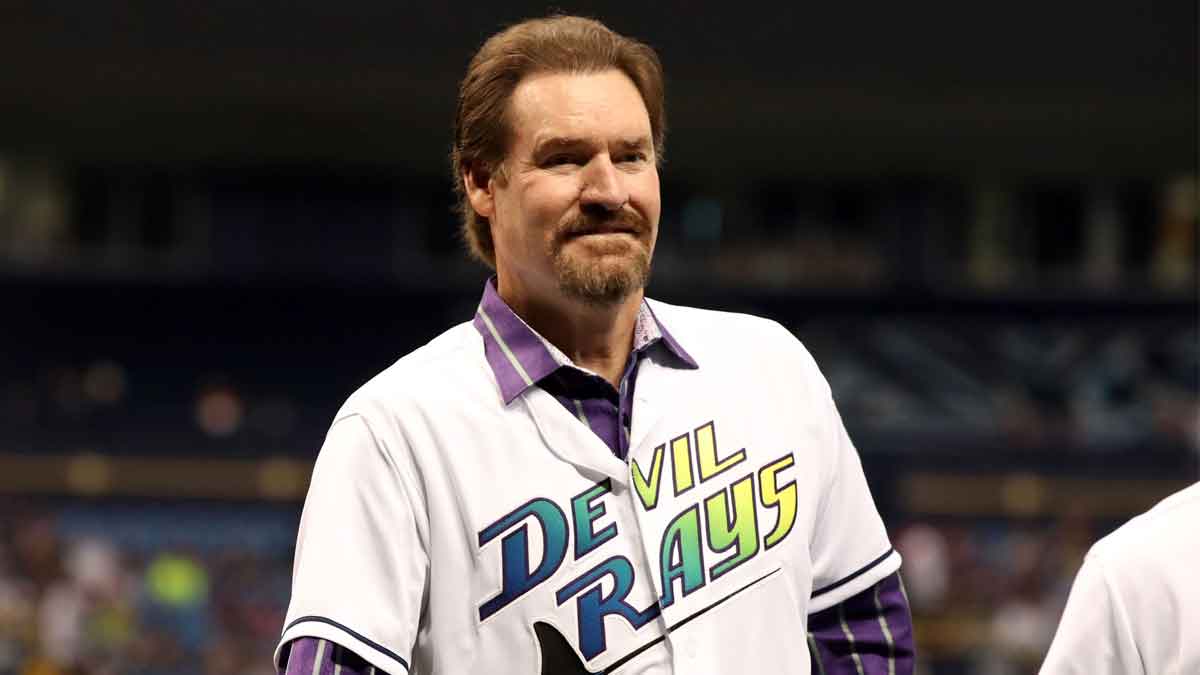 Former Tampa Bay Devil Rays player Wade Boggs and Hall of Famer honored prior to the game as he hit the first home run 20 years ago for the first every Devil Rays game against the Boston Red Sox at Tropicana Field.