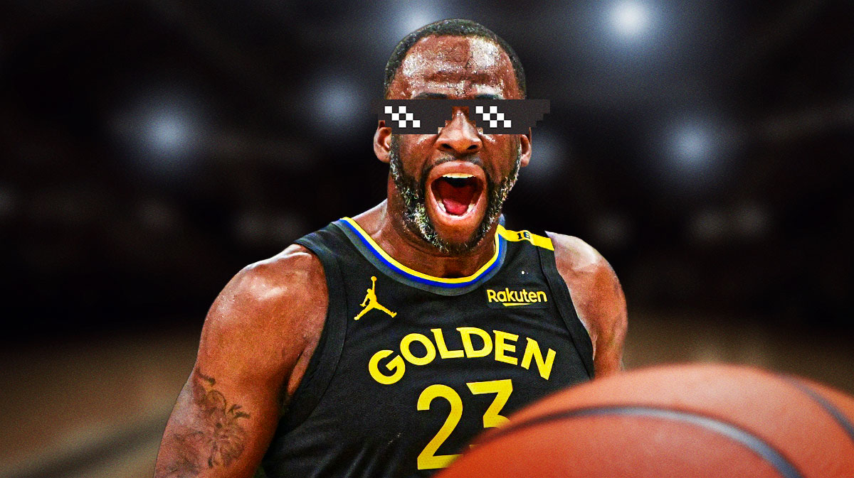 Draymond Green (Warriors) with deal with it shades