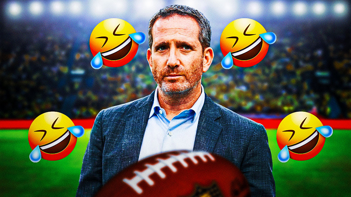 Eagles GM Howie Roseman surrounded by laughing emojis