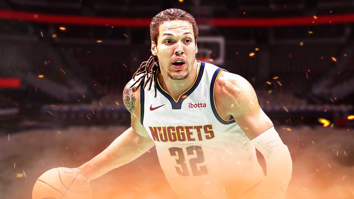 Nuggets' Aaron Gordon with flames all around him