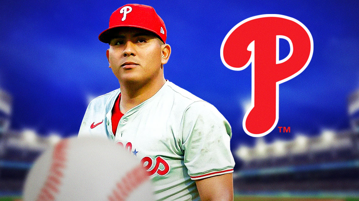 Phillies Ranger Suarez looking upset/serious.