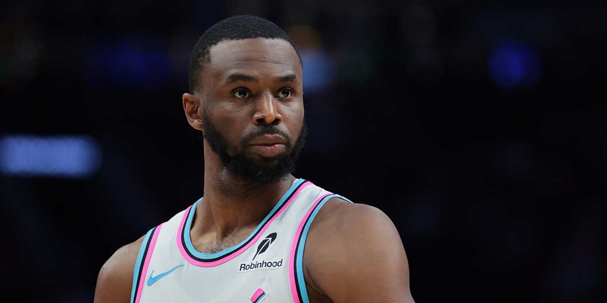 Miami Heat forward Andrew Wiggins (22) looks on against the Chicago Bulls during the fourth quarter at Kaseya Center.