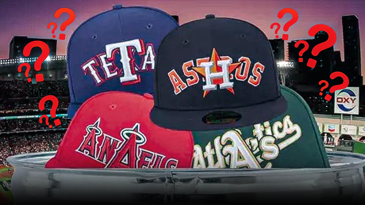 The new MLB hats that were removed from stores. Can you add question mark emojis around them?