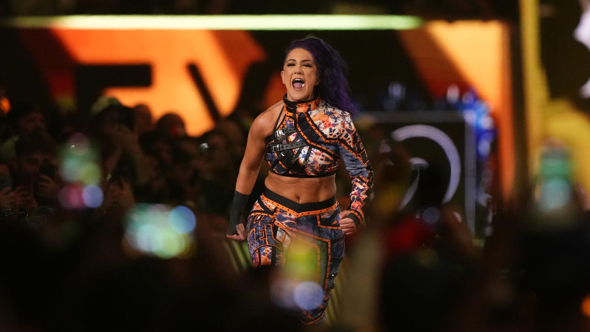 Bayley entering the Royal Rumble on February 1, 2025.