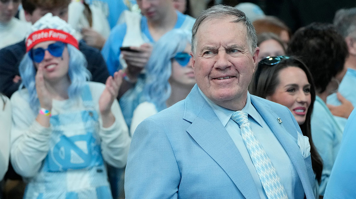 North Carolina Tar Heels football coach Bill Belichick before the game at Dean E. Smith Center.